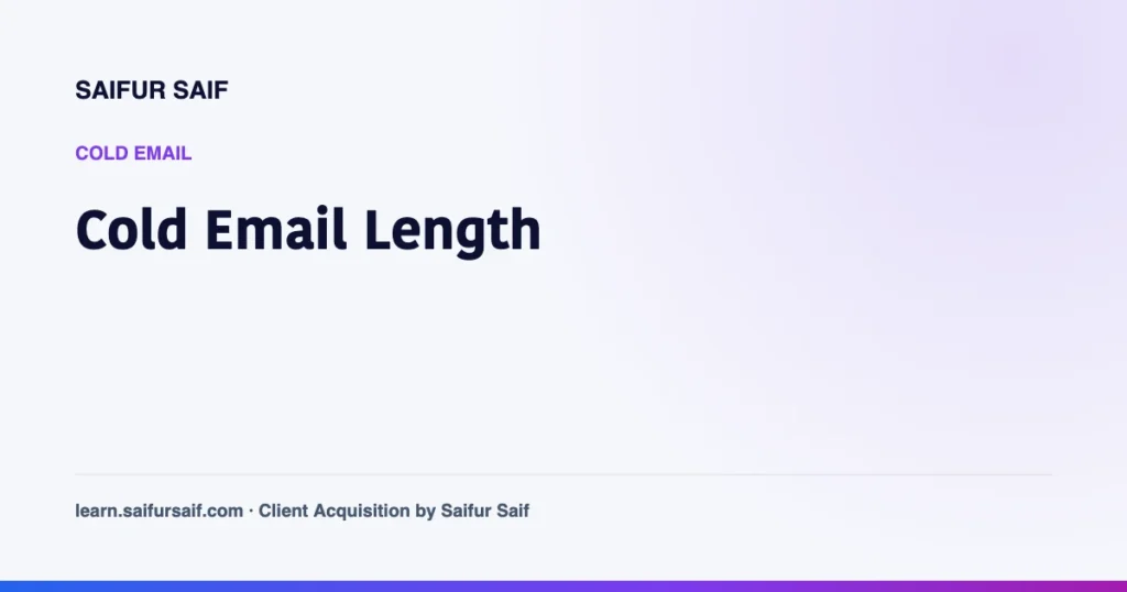 The Right Cold Email Length
