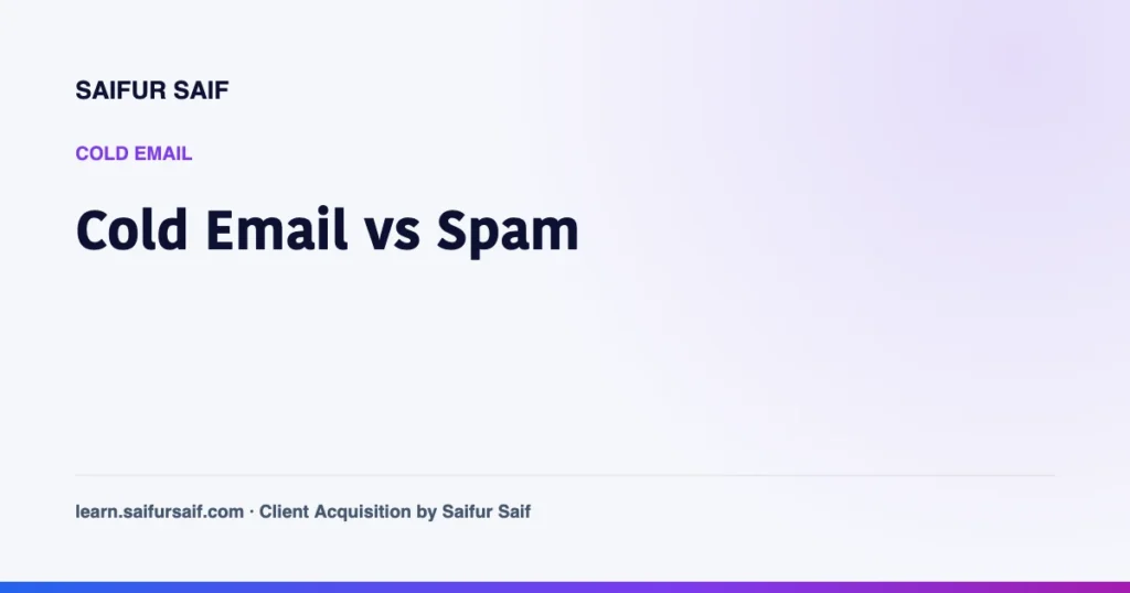 Cold Email vs Spam: The Legal Difference