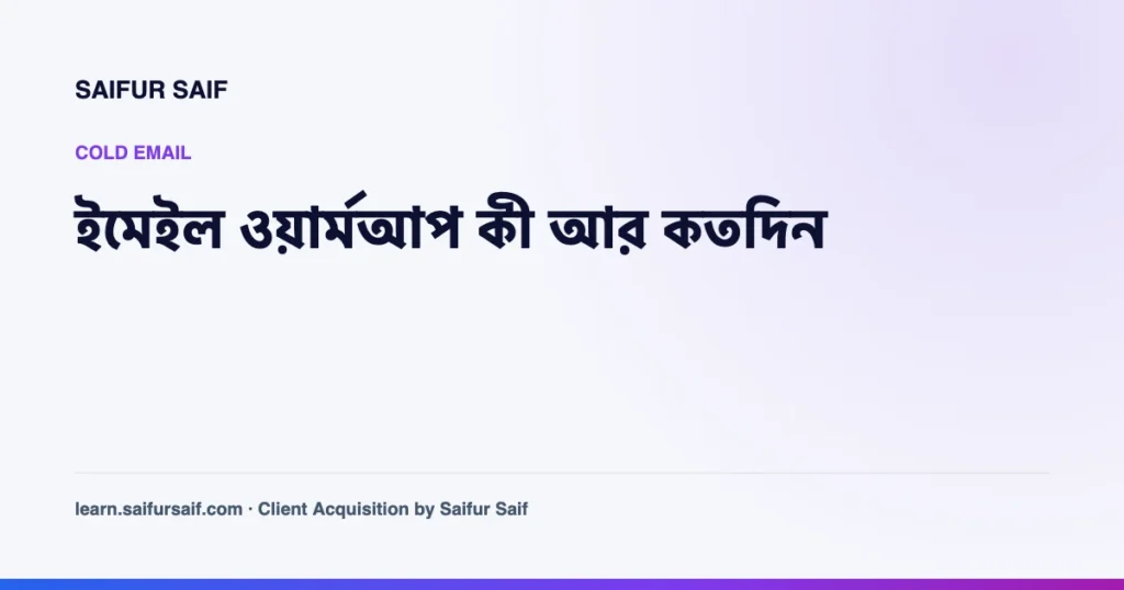 নতুন ইনবক্সের ইমেইল ওয়ার্মআপ নিয়ে কভার ছবি