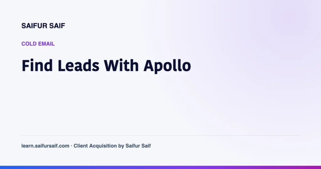 How to Find Leads With Apollo