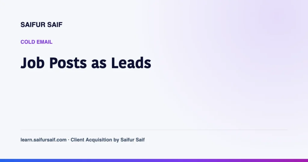 Using Job Posts as Cold Email Leads