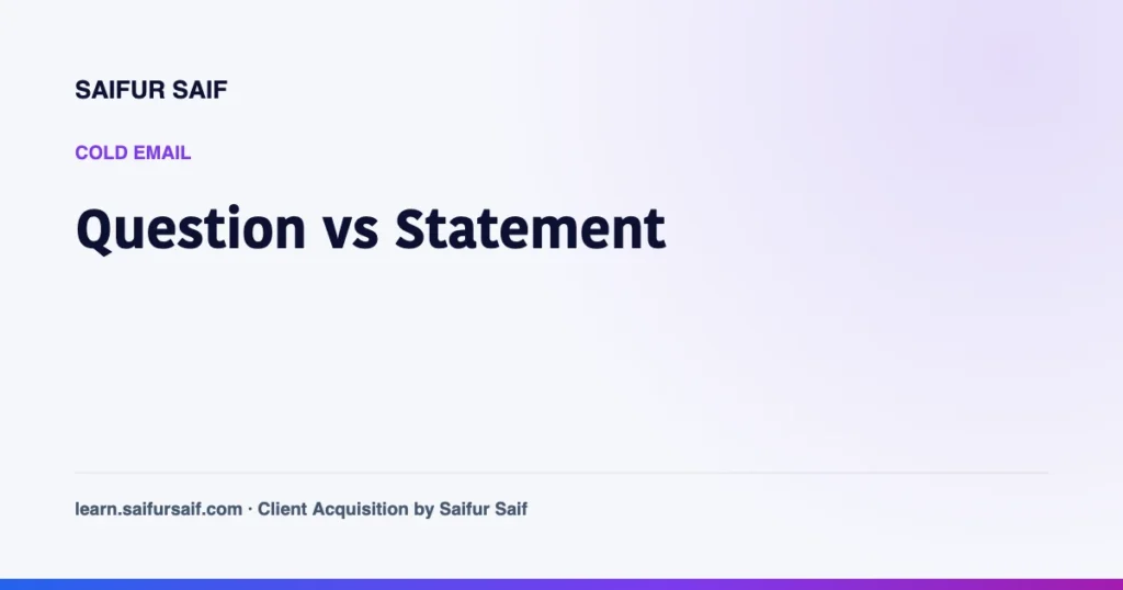 Question vs Statement Subject Lines