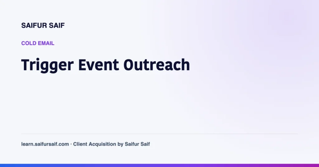 Trigger Event Outreach for Cold Email